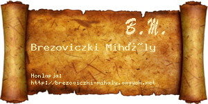 Brezoviczki Mihály névjegykártya